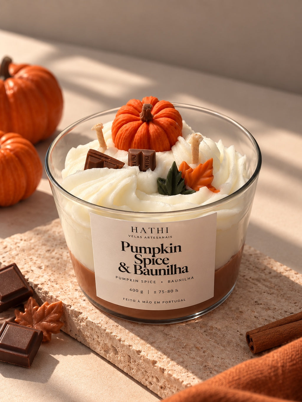 Vela Pumpkin Spice & Baunilha HATHI